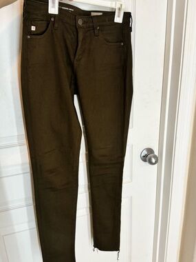 Ag Adriano Goldschmied Skinny Jeans in Olive